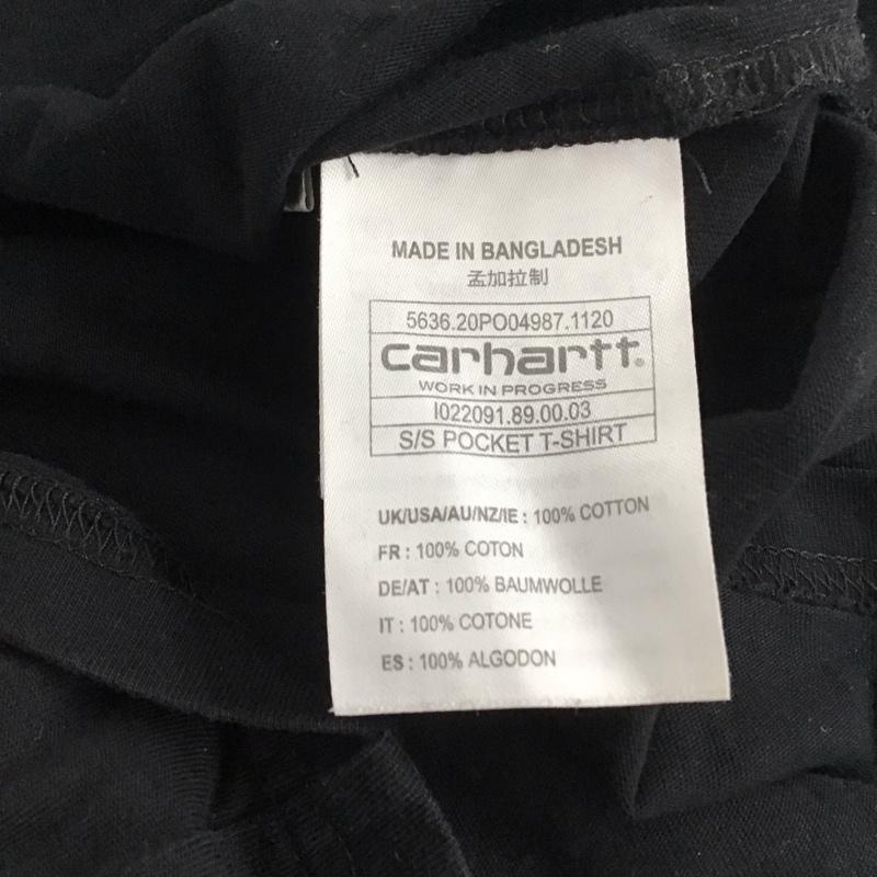 カーハート Carhartt Tシャツ 半袖 半袖カットソー プリントTシャツ クルーネックカットソー XXL 無地 黒 / ブラック / メンズ USED 古着 中古 10137666