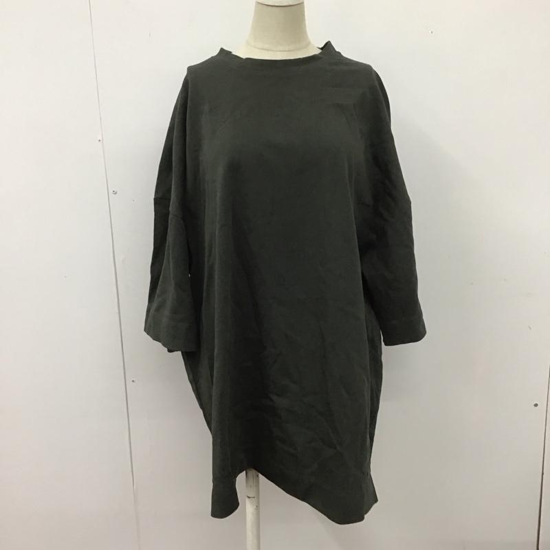 シテン CITEN Tシャツ 半袖 4257-137-0007 GIZAコットン ハーフスリーブ ヒュージTシャツ オーバーサイズ FREE 無地 チャコールグレー / チャコールグレー / レディース USED 古着 中古 10108275