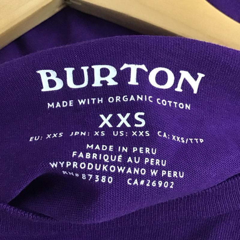 バートン BURTON カットソー 長袖 長袖カットソー プリントカットソー クルーネック XS ロゴ、文字 紫 / パープル / メンズ USED 古着 中古 10137227