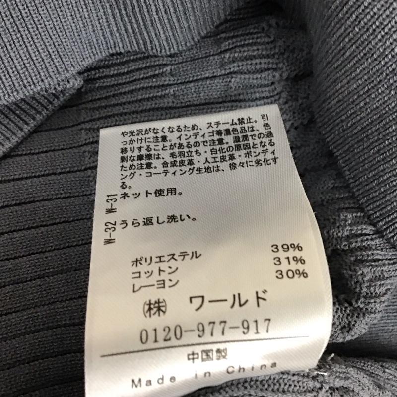 インデックス index カットソー 半袖 C58-16041 フリルスリーブニット M 青 / ブルー / レディース USED 古着 中古 10118826