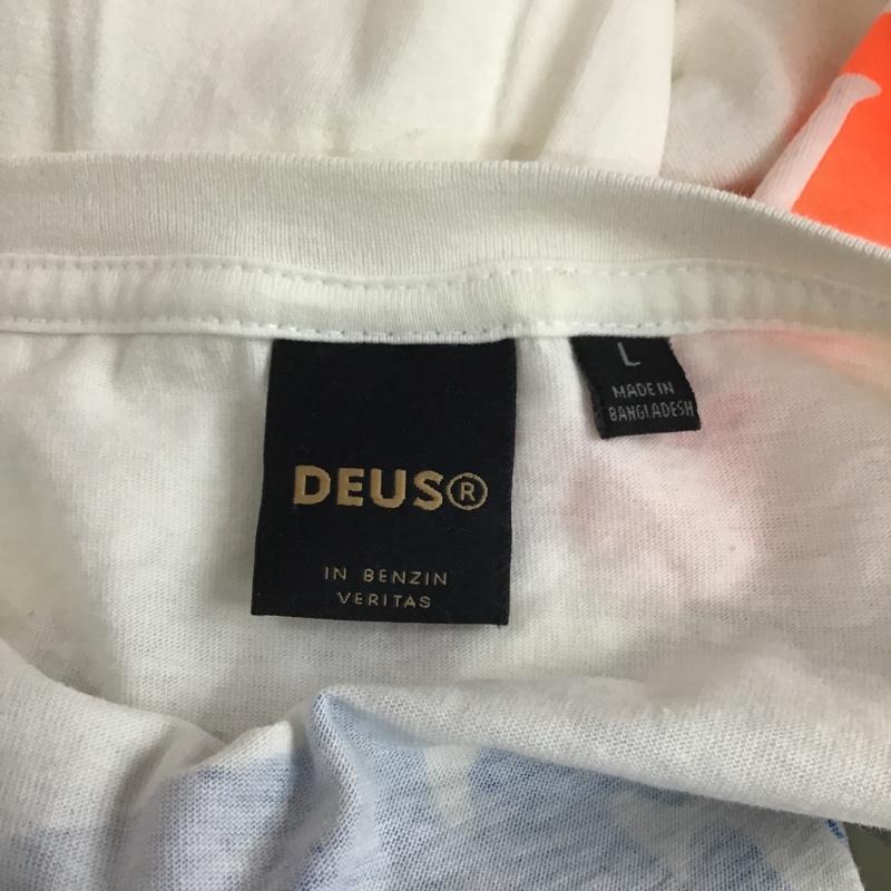 デウスエクスマキナ DEUS EX MACHINA カットソー 長袖 DMP81106B HappySkullsLsTee プリントTシャツ ロングスリーブT L プリント 白 / ホワイト / メンズ USED 古着 中古 10105559