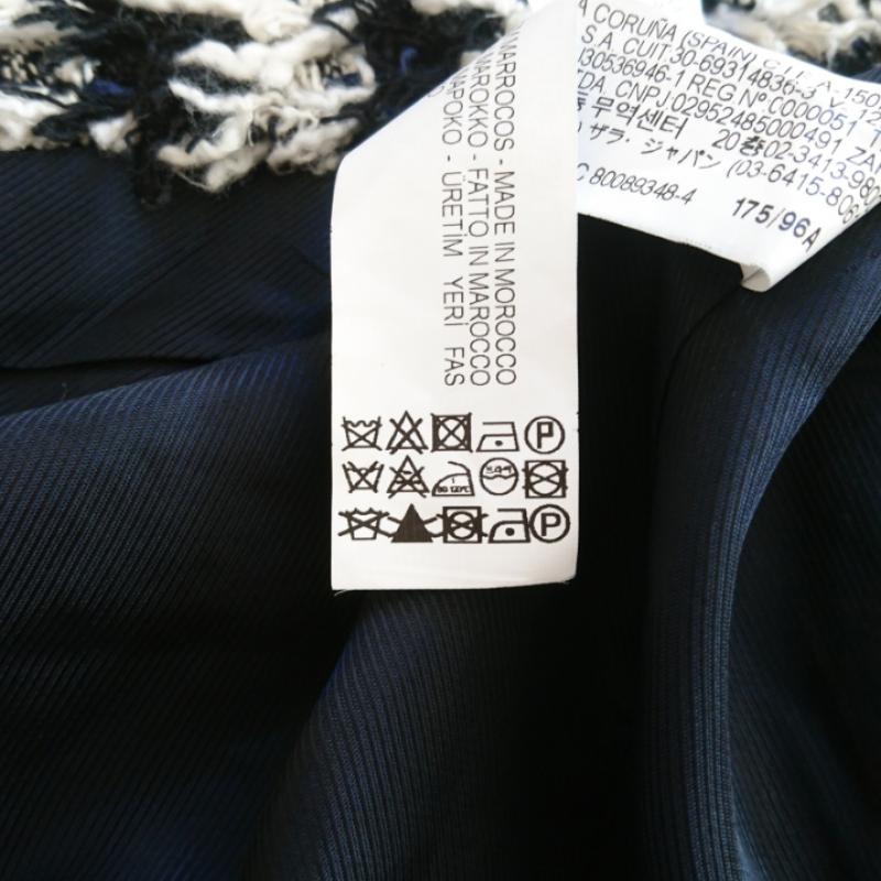 ザラベーシック ZARA BASIC コート コート一般 L チェック 白 / ホワイト / X 黒 / ブラック / X 青 / ブルー / レディース USED 古着 中古 10011644