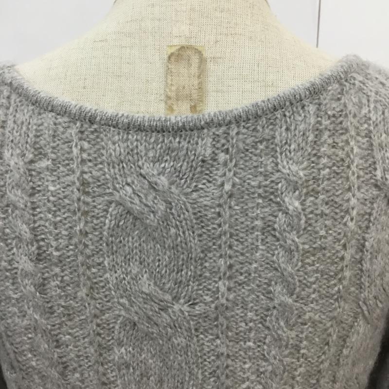 ルスーク LESOUK ニット、セーター 長袖 38 無地 灰 / グレー / レディース USED 古着 中古 10043225