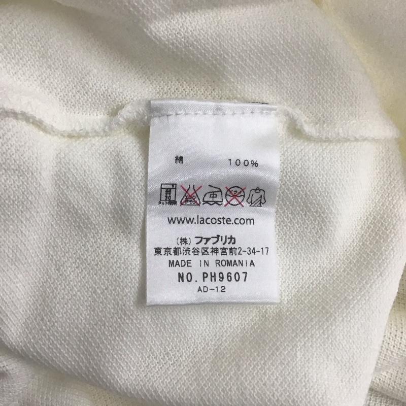ラコステ LACOSTE ポロシャツ 半袖 3 無地 白 / ホワイト / メンズ USED 古着 中古 10111220