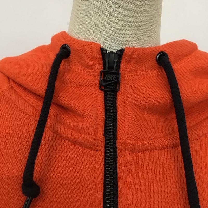 ナイキ NIKE ジャケット、上着 ジャンパー、ブルゾン ho140509twc パーカー ジップアップパーカー スポーツウェア XL ロゴ、文字 橙 / オレンジ / レディース USED 古着 中古 10114654