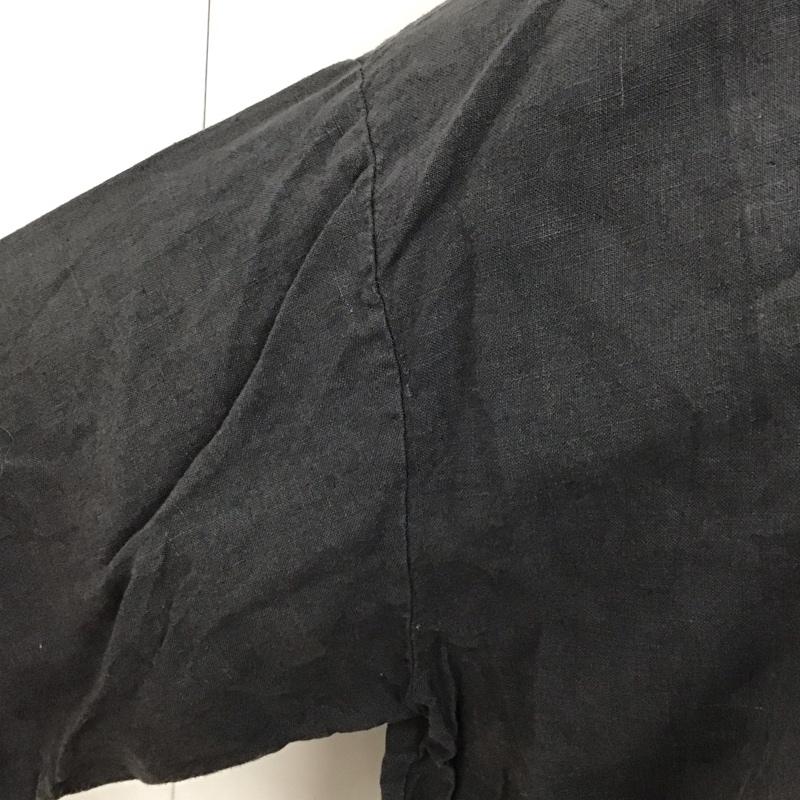 古着 USED シャツ、ブラウス 長袖 LAITERIE LBT-103 ヘンリーネックプルオーバー リネン 無地 黒 / ブラック / レディース USED 古着 中古 10116488
