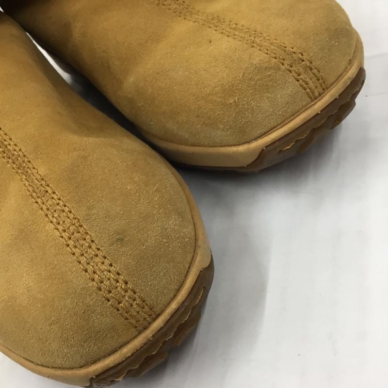 ティンバーランド Timberland ブーツ ショートブーツ 61644 スウェード ボア 8M ワンポイント キャメル / キャメル / レディース USED 古着 中古 10103616