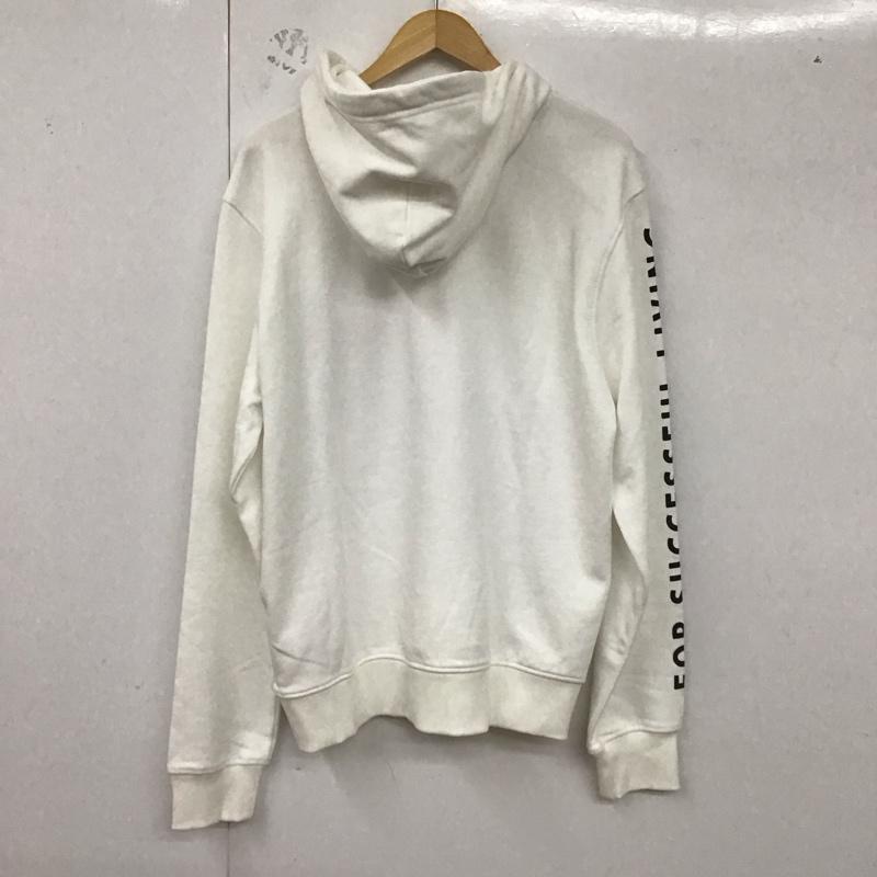ディーゼル DIESEL パーカー 長袖 L ロゴ、文字 白 / ホワイト /  メンズ USED 古着 中古 10128578