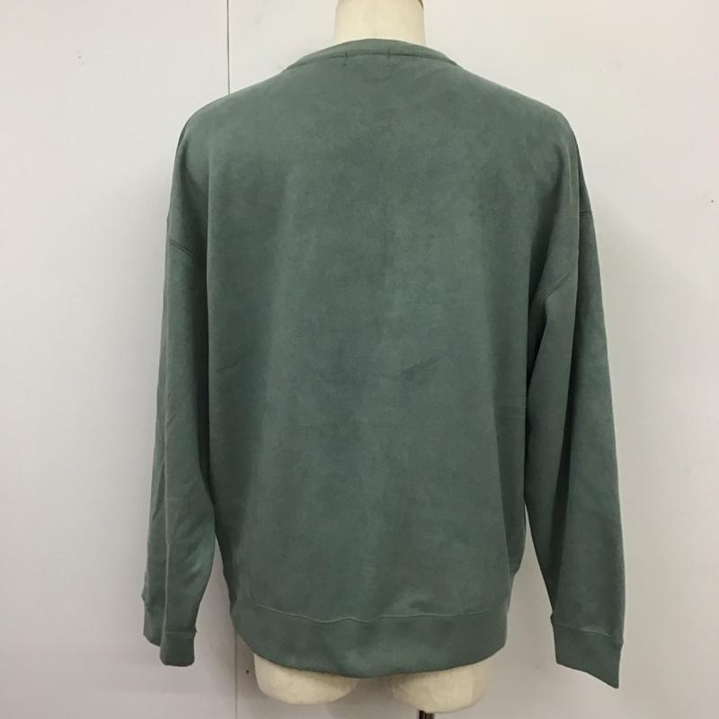 ビームス ハート BEAMS HEART トレーナー 長袖 長袖トレーナー スウェット クルーネック リブスウェットカットソー M 無地 緑 / グリーン /  メンズ USED 古着 中古 10119506