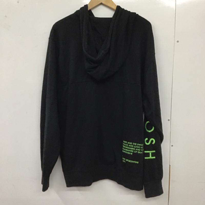 ナイキ NIKE パーカー 長袖 dj0463-010 ジップパーカー スポーツウェア XXL ロゴ、文字 黒 / ブラック / メンズ USED 古着 中古 10129303