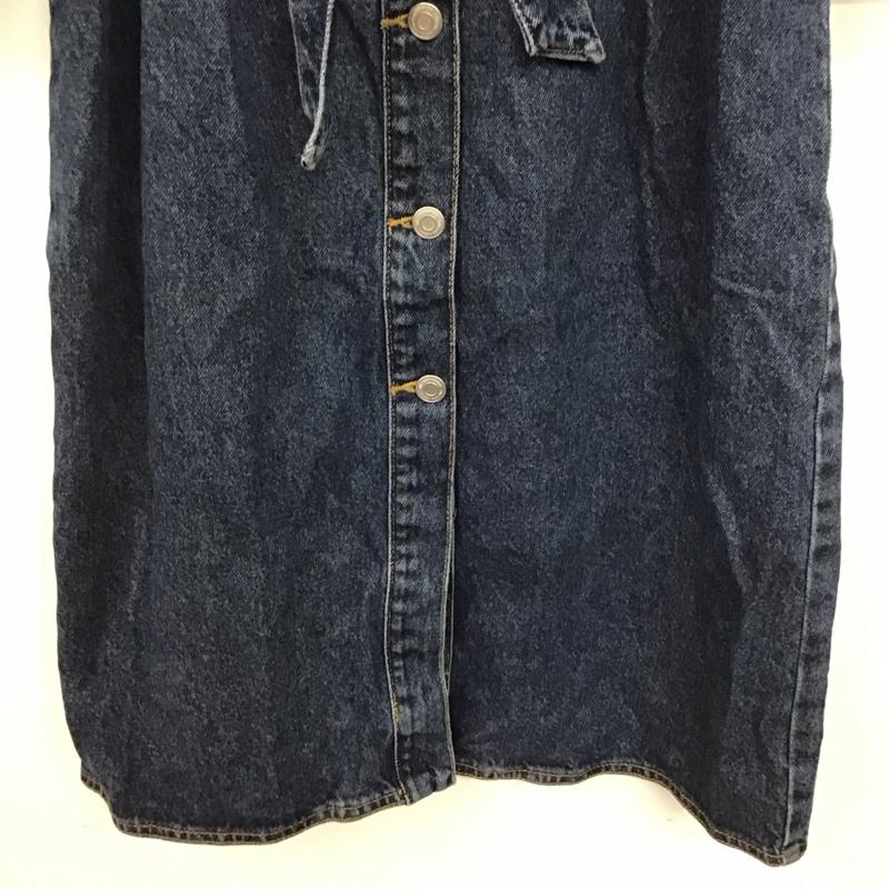 ザラ ZARA ワンピース ロングスカート デニム M 無地 インディゴ / インディゴ / レディース USED 古着 中古 10137447