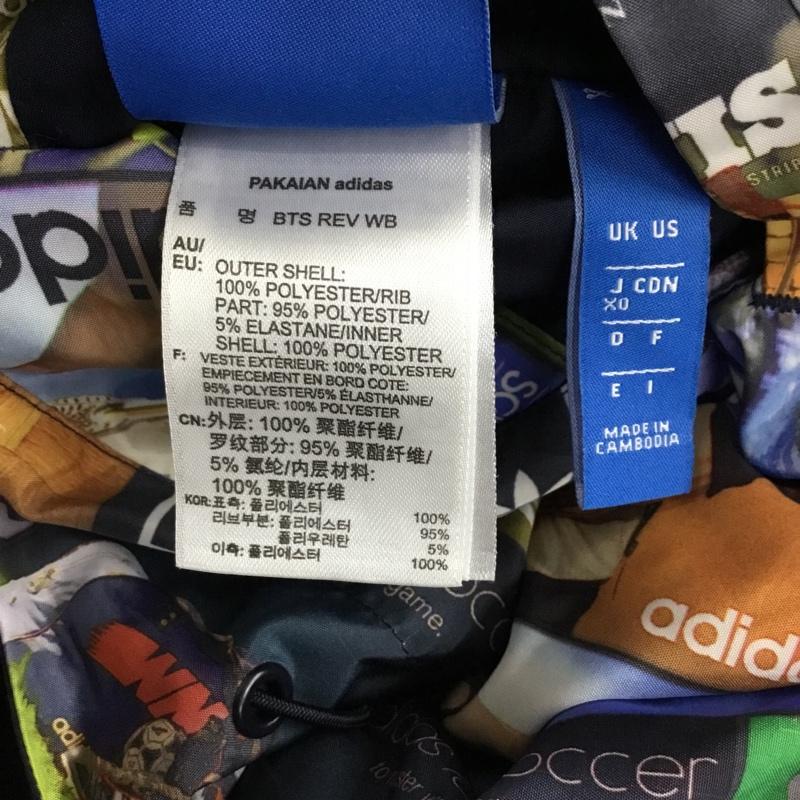 アディダス adidas パーカー 長袖 長袖パーカー フード付きパーカー スポーツウェア ジップアップ プリント マルチカラー / マルチカラー / メンズ USED 古着 中古 10120789