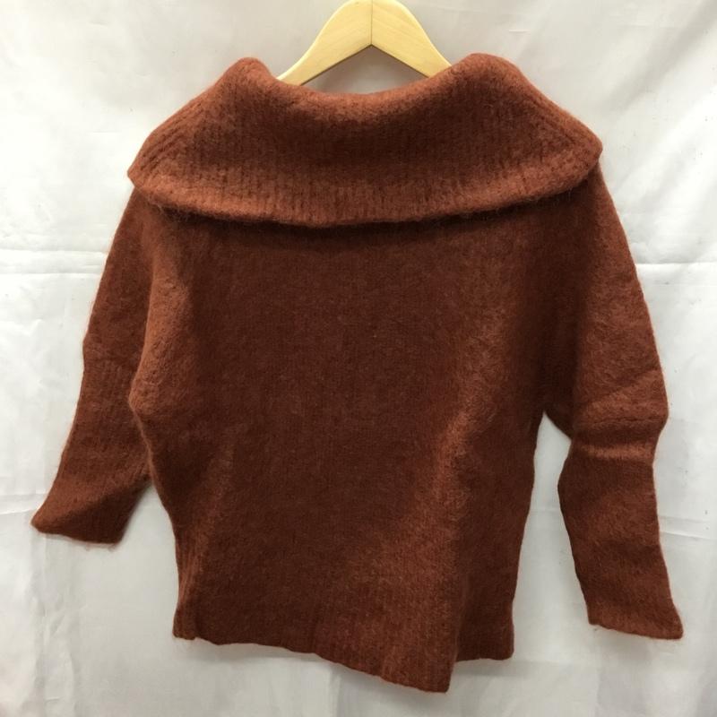 ペギー ラナ PEGGY LANA ニット、セーター 七分袖 FREE 無地 茶 / ブラウン /  レディース USED 古着 中古 10036497