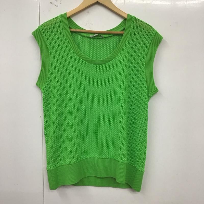 ザラ ZARA ベスト ベスト S 無地 黄緑 / イエローグリーン / レディース USED 古着 中古 10124791