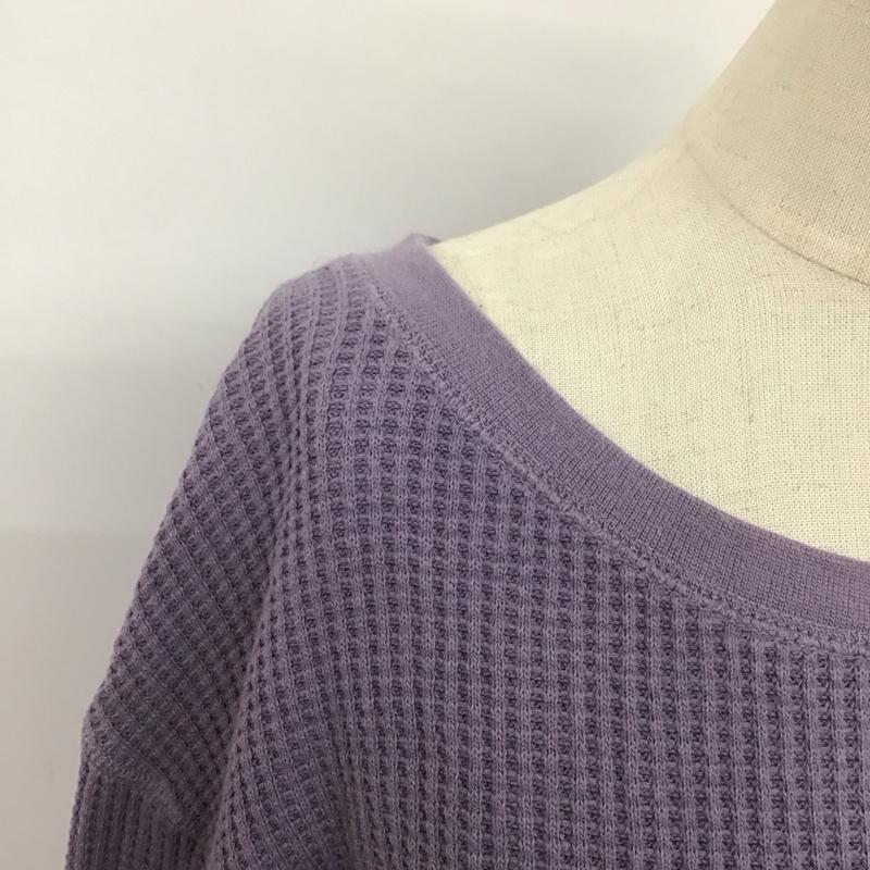 ニコアンド niko and... カットソー 長袖 ST85TC03AD ワッフルカットソー 4 無地 紫 / パープル /  レディース USED 古着 中古 10108193
