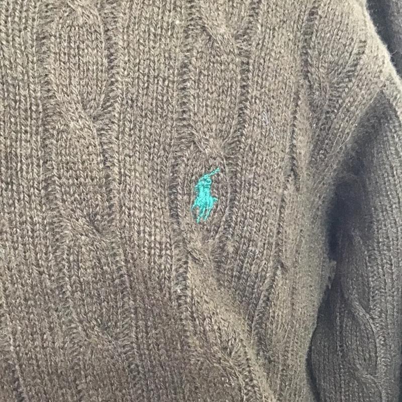 ポロバイラルフローレン Polo by RALPH LAUREN ニット、セーター 長袖 L 無地 茶 / ブラウン / メンズ USED 古着 中古 10105991