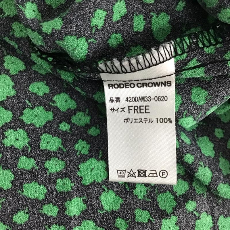 ロデオクラウンズ Rodeo Crowns ワンピース ロングスカート 420DAM33-0620 フローラルフリルワンピース 小花柄ロングワンピ FREE プリント 紺 / ネイビー / X 緑 / グリーン / レディース USED 古着 中古 10136042