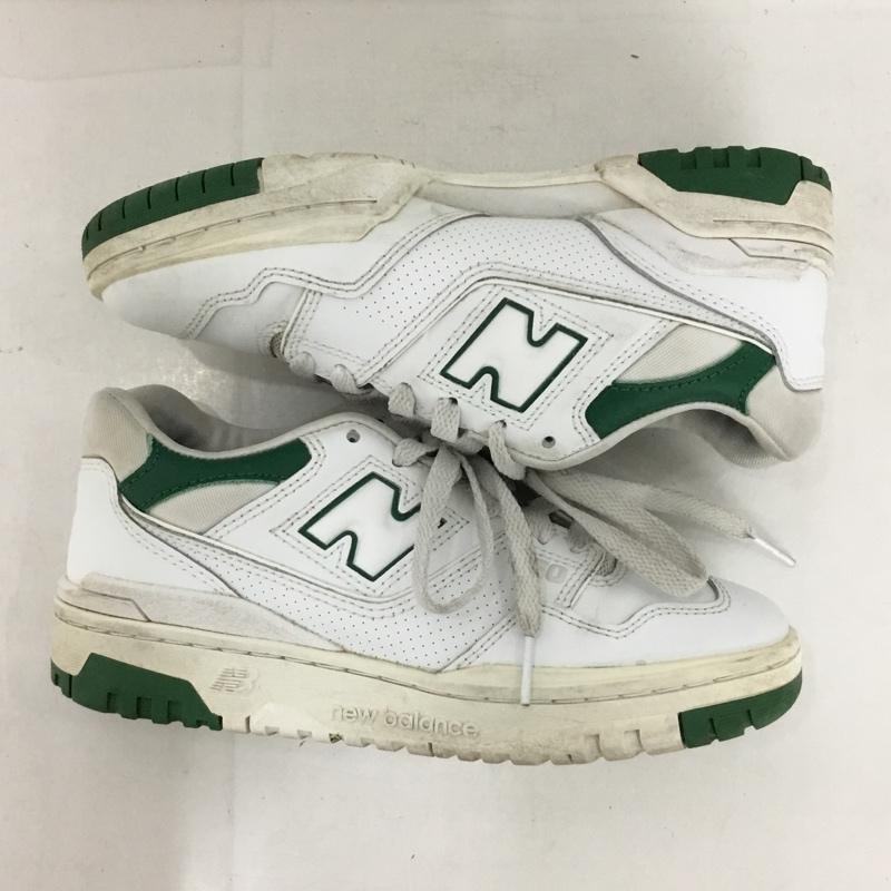 ニューバランス New Balance スニーカー スニーカー BB550 SWB 23cm 23.0cm ロゴ、文字 白 / ホワイト / X 緑 / グリーン / レディース USED 古着 中古 10136935