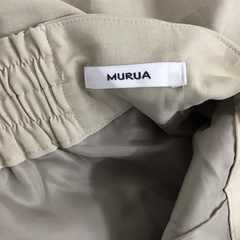ムルーア MURUA パンツ スラックス 012320700601 ダブルヘムワイドパンツ 1 無地 ベージュ / ベージュ / レディース USED 古着 中古 10129509
