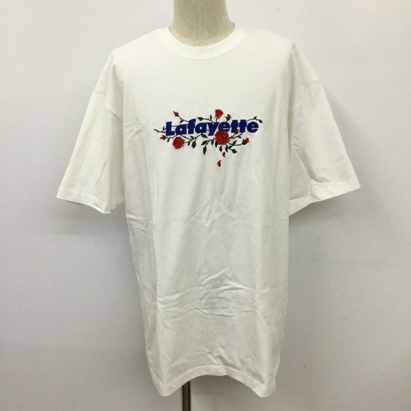 ラファイエット Lafayette Tシャツ 半袖 半袖カットソー プリントTシャツ クルーネックカットソー XL ロゴ、文字 白 / ホワイト /  メンズ USED 古着 中古 10110016