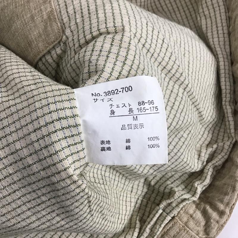 ジェリー GERRY ベスト ベスト ジップアップベスト ノースリーブカットソー スタンドネック M ロゴ、文字 ベージュ / ベージュ / メンズ USED 古着 中古 10142584