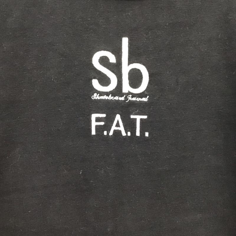 エフエイティー FAT Tシャツ 半袖 半袖カットソー プリントTシャツ クルーネックカットソー ロゴ、文字 黒 / ブラック / メンズ USED 古着 中古 10137078