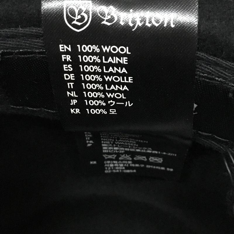 ブリクストン BRIXTON 帽子 ハット MESSER FEDORA 中折れハット 58cm 無地 黒 / ブラック / メンズ USED 古着 中古 10106347