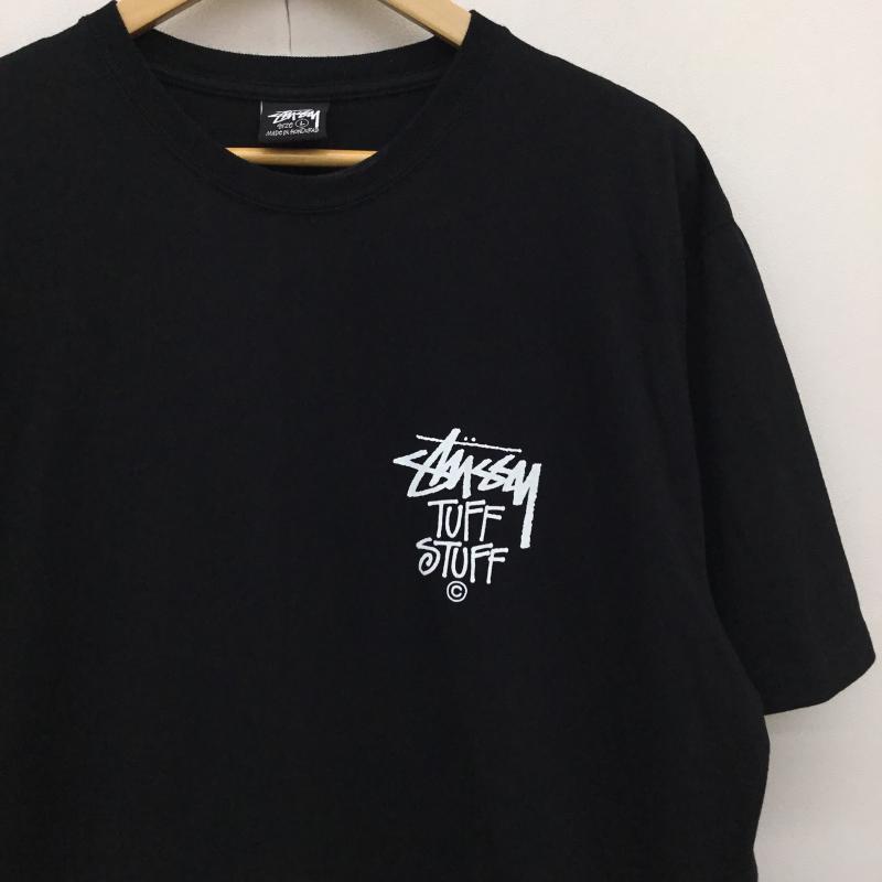 ステューシー STUSSY Tシャツ 半袖 Tuff Stuff Tee L ロゴ、文字 X プリント 黒 / ブラック / メンズ USED 古着 中古 10139087