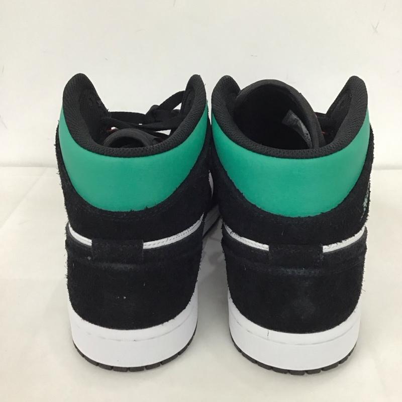 ナイキ NIKE スニーカー スニーカー 852542-116 AIR JORDAN 1 MID SE 28cm 箱有 28.0cm ロゴ、文字 黒 / ブラック / X 白 / ホワイト / X 緑 / グリーン / メンズ USED 古着 中古 10123322