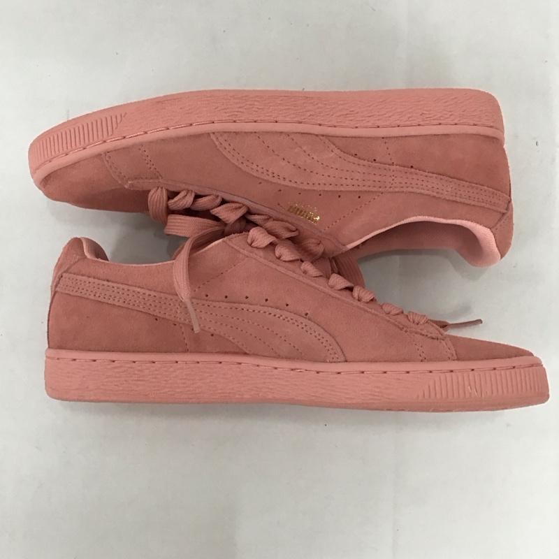 プーマ PUMA スニーカー スニーカー 355462 12 CLASSIC スエード 25cm 25.0cm ロゴ、文字 桃 / ピンク / レディース USED 古着 中古 10123372