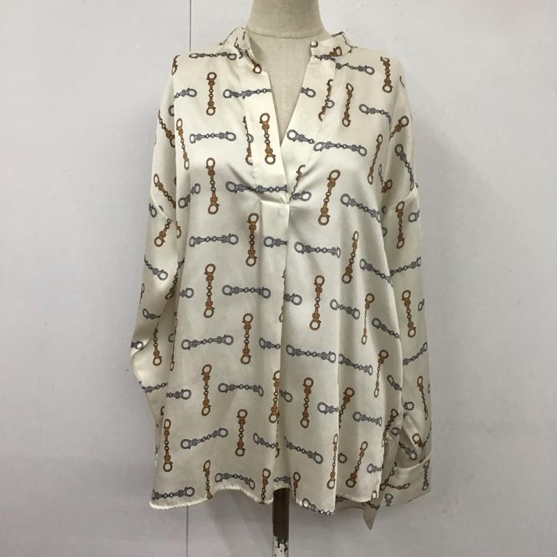 ザラ ZARA カットソー 長袖 ノーカラー スキッパー S 総柄 マルチカラー / マルチカラー /  レディース USED 古着 中古 10114100