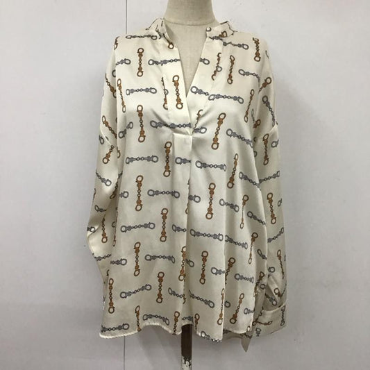 ザラ ZARA カットソー 長袖 ノーカラー スキッパー S 総柄 マルチカラー / マルチカラー /  レディース USED 古着 中古 10114100