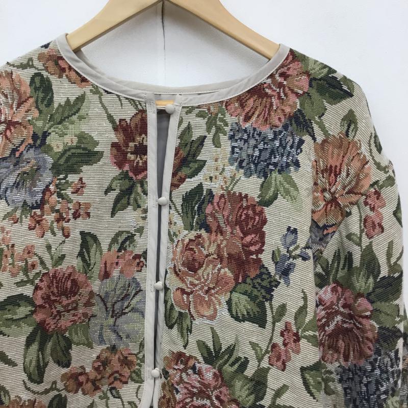 レトロガール RETRO GIRL ジャケット、上着 ジャケット、ブレザー 34 花柄 ベージュ / ベージュ / レディース USED 古着 中古 10137532
