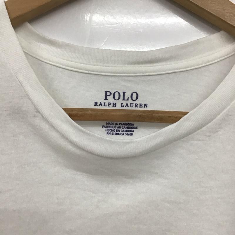 ポロバイラルフローレン Polo by RALPH LAUREN Tシャツ 半袖 半袖カットソー プリントTシャツ クルーネックカットソー M ロゴ、文字 白 / ホワイト / レディース USED 古着 中古 10138826