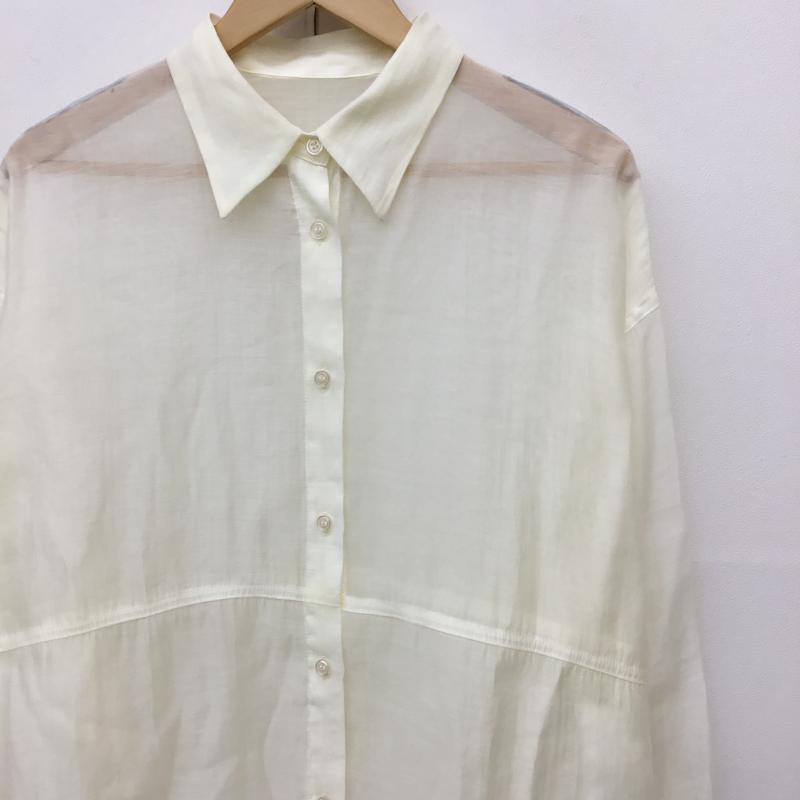 ローリーズファーム LOWRYS FARM シャツ、ブラウス 長袖 FREE 無地 アイボリー / アイボリー / レディース USED 古着 中古 10134398