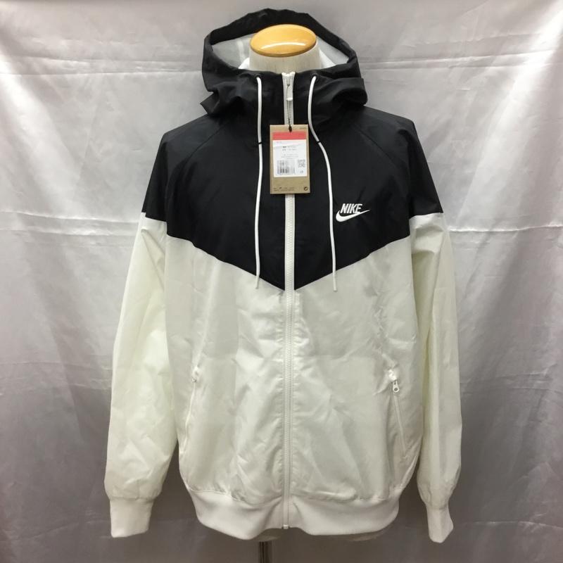 ナイキ NIKE ジャケット、上着 ジャンパー、ブルゾン DA0002-134 ウィンドランナーフーディジャケット ジップアップジャケット スポーツウェア L ロゴ、文字 白 / ホワイト / X 黒 / ブラック / メンズ USED 古着 中古 10110993