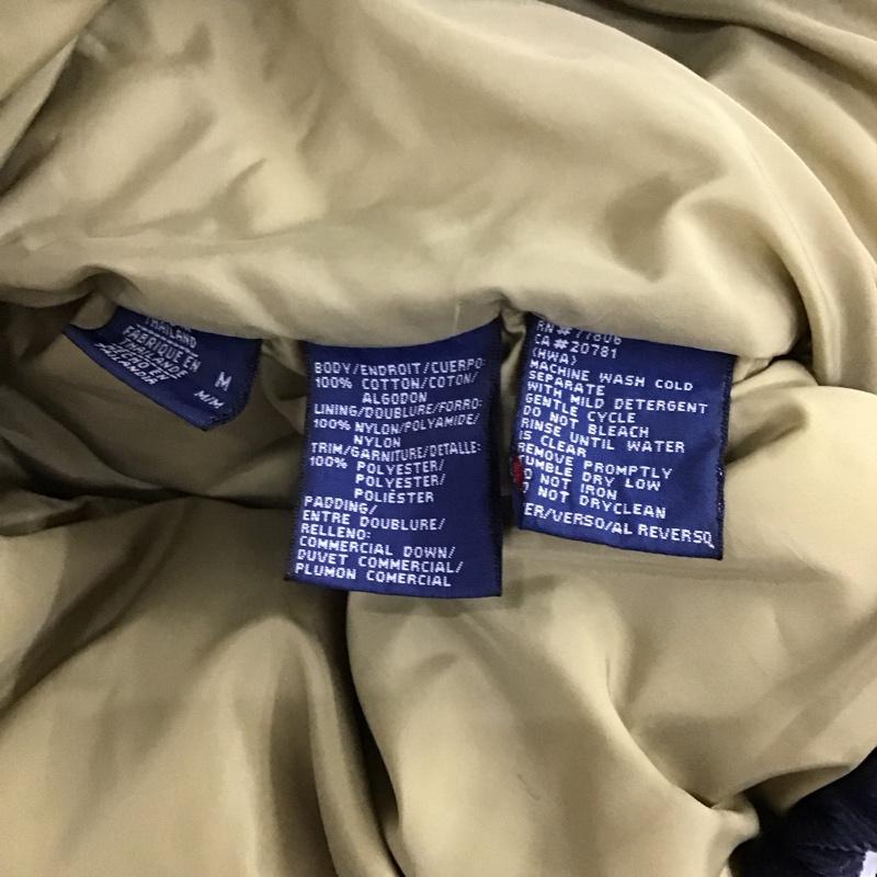 トミーヒルフィガー TOMMY HILFIGER ジャケット、上着 ジャンパー、ブルゾン ジップアップジャケット ジャンパー ダウンジャケット カジュアルジャケット アウター 90s M ロゴ、文字 紺 / ネイビー / メンズ USED 古着 中古 10109563