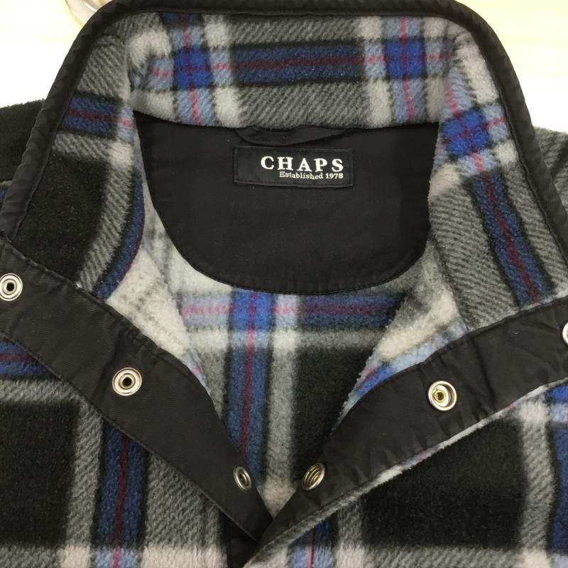 チャップス CHAPS トレーナー 長袖 フリースボタンナッププルオーバー チェック 青 / ブルー / X 黒 / ブラック / X 灰 / グレー / X 赤 / レッド /  メンズ USED 古着 中古 10118508