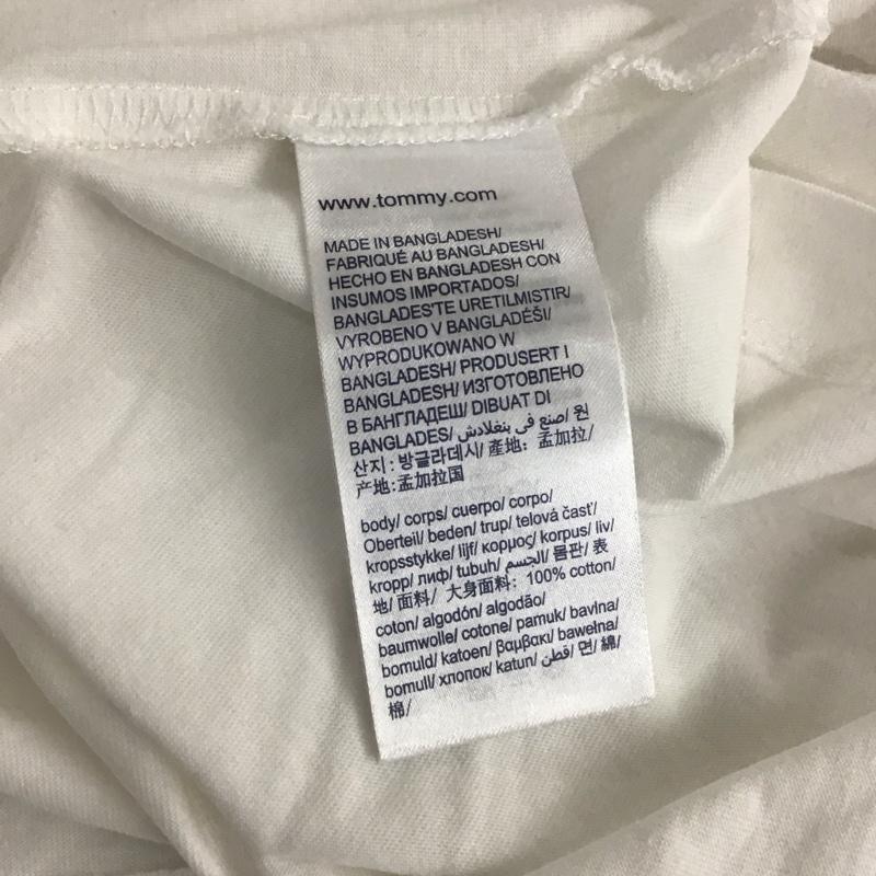 トミーヒルフィガー TOMMY HILFIGER Tシャツ 半袖 半袖カットソー プリントTシャツ クルーネックカットソー XL ロゴ、文字 白 / ホワイト / メンズ USED 古着 中古 10134928