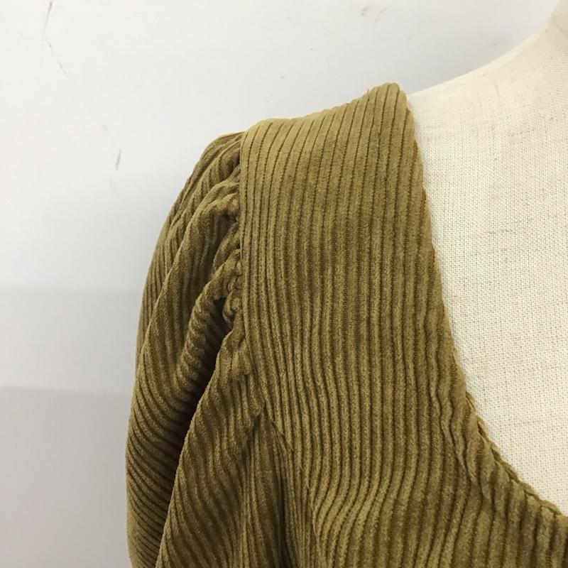 ザラ ZARA ジャケット、上着 ジャケット、ブレザー 7969 246 751 ショート丈 コーデュロイ トップス L 無地 キャメル / キャメル / レディース USED 古着 中古 10109690