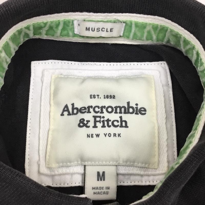 アバクロンビーアンドフィッチ ABERCROMBIE&FITCH ポロシャツ 半袖 半袖ポロシャツ カラーシャツ 半袖カットソー M ロゴ、文字 黒 / ブラック / メンズ USED 古着 中古 10109286