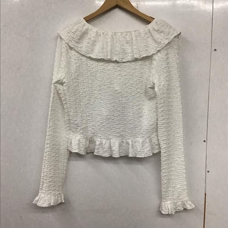 アルシーヴ archives カーディガン 長袖 長袖カーディガン 前開き フリルカラー M 無地 白 / ホワイト / レディース USED 古着 中古 10136739