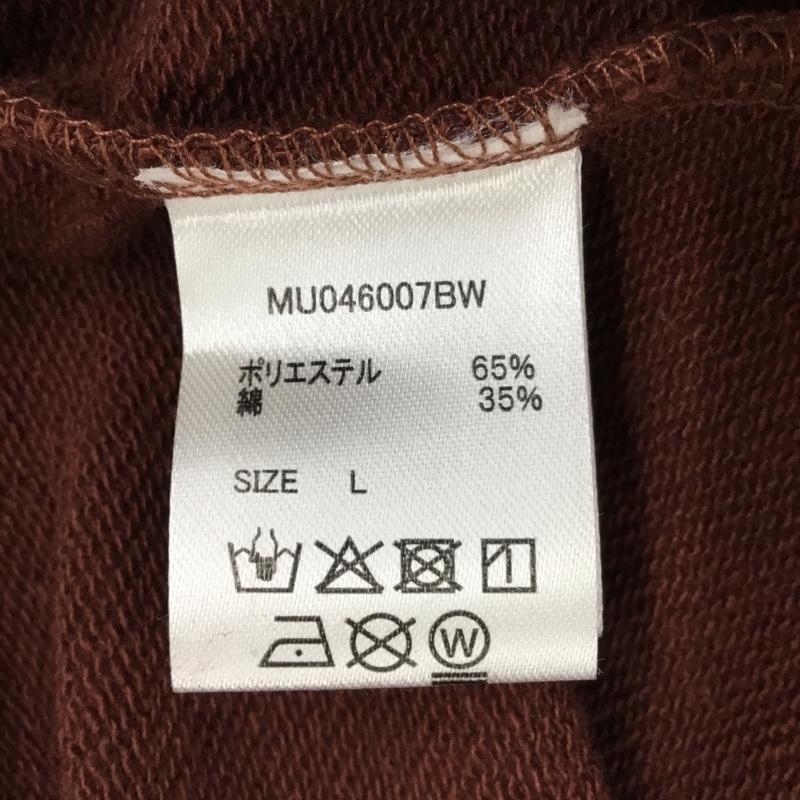ミュエータ MUHET トレーナー 長袖 長袖トレーナー スウェット クルーネック リブスウェットカットソー L プリント えんじ / ワインレッド / メンズ USED 古着 中古 10121775