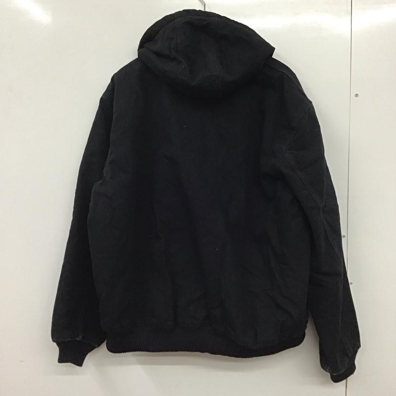 カーハート Carhartt ジャケット、上着 ジャケット、ブレザー ジップアップジャケット パーカージャケット アウター L ロゴ、文字 黒 / ブラック / メンズ USED 古着 中古 10136793
