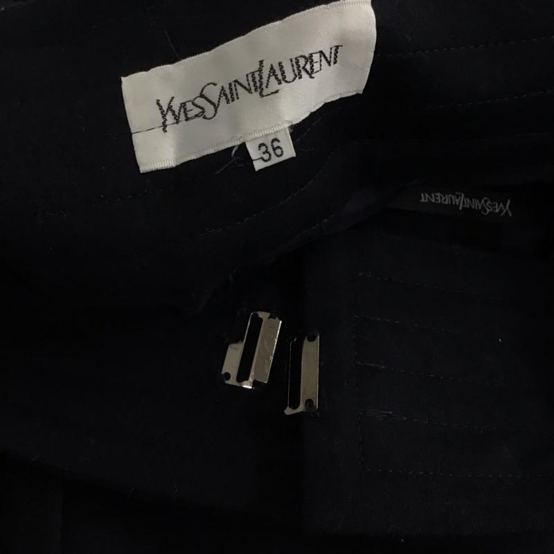 イヴサンローラン Yves Saint Laurent スカート ロングスカート ロングスカート フレアスカート カジュアルスカート 36 無地 紺 / ネイビー / レディース USED 古着 中古 10135056
