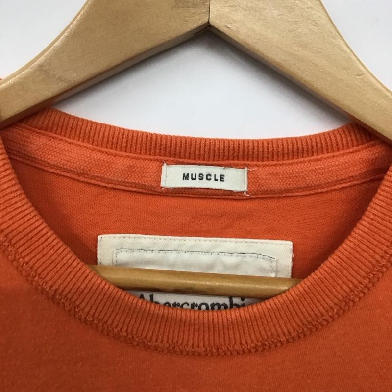アバクロンビーアンドフィッチ ABERCROMBIE&FITCH カットソー 半袖 半袖カットソー プリントTシャツ クルーネックカットソー L ロゴ、文字 橙 / オレンジ / メンズ USED 古着 中古 10130887
