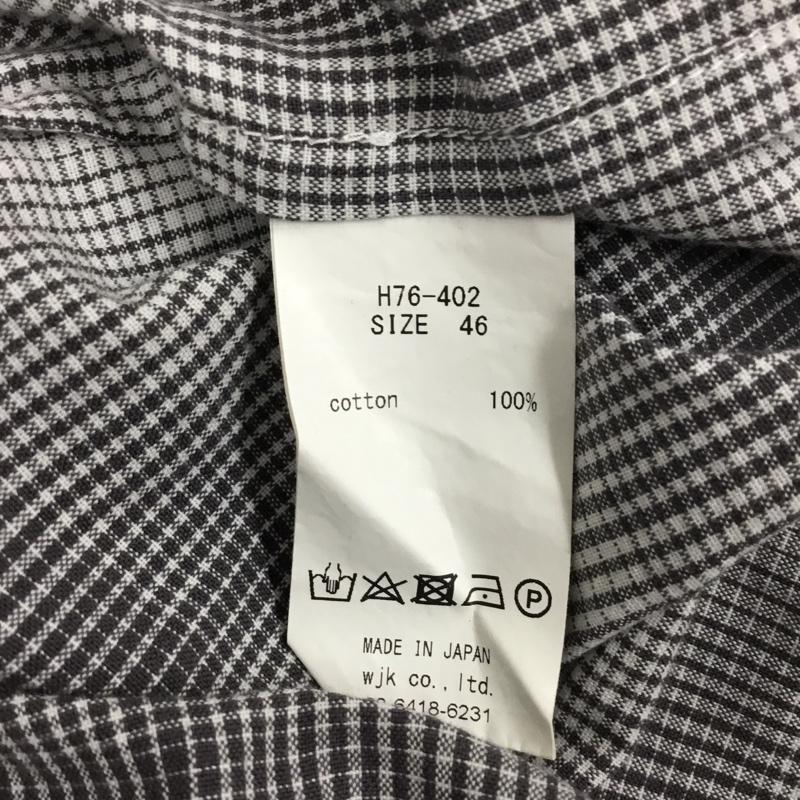 ロット ホロン lot holon シャツ、ブラウス 半袖 半袖シャツ カラーシャツ チェックシャツ カジュアルシャツ 46 チェック 白 / ホワイト / X 灰 / グレー / メンズ USED 古着 中古 10105802