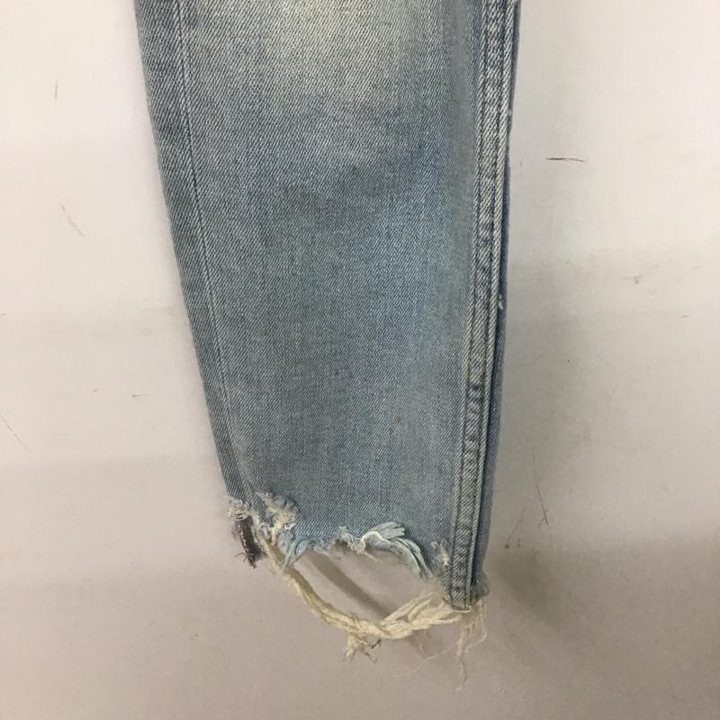 ザラ ZARA パンツ デニム、ジーンズ 6045 467 406 バラ 刺繍 ダメージ加工 水色 / ライトブルー / メンズ USED 古着 中古 10139605