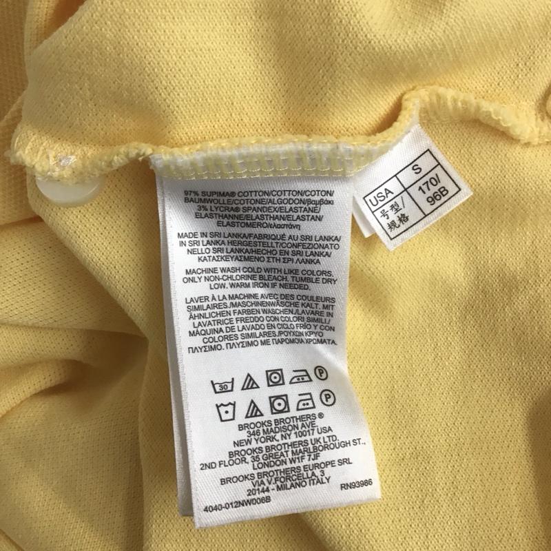 ブルックスブラザーズ BROOKS BROTHERS ポロシャツ 半袖 半袖ポロシャツ カラーシャツ 半袖カットソー S ロゴ、文字 黄 / イエロー / メンズ USED 古着 中古 10113750