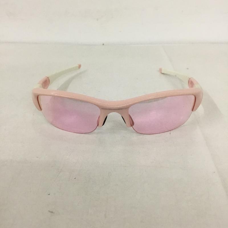 オークリー OAKLEY めがね・サングラス サングラス 03-886J FLAK JACKET スポーツサングラス ミラーレンズ 箱有 ロゴ、文字 桃 / ピンク / メンズ USED 古着 中古 10129389